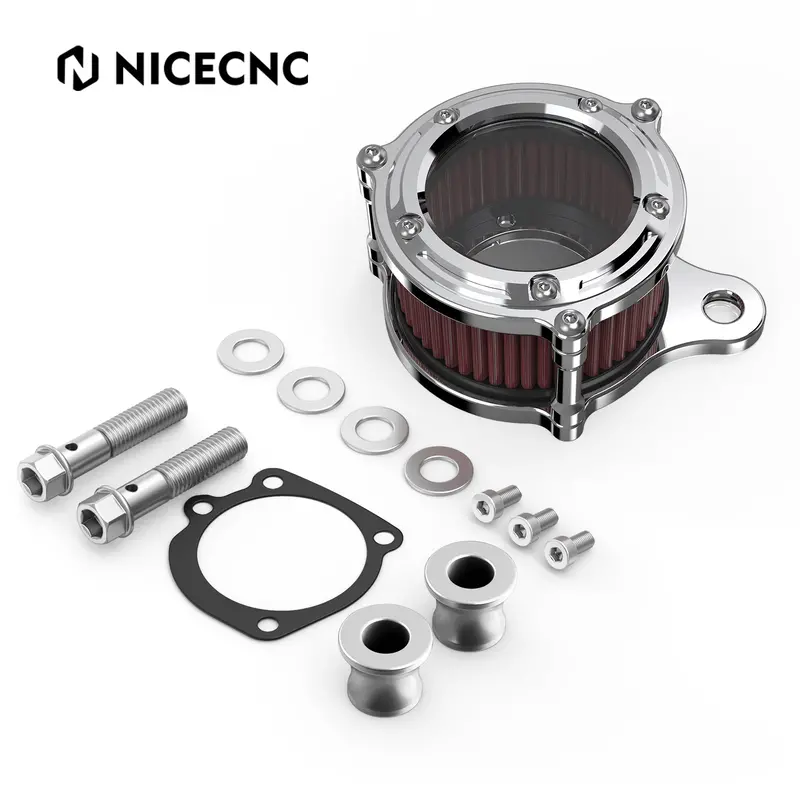 Chrome Full Clear Air Cleaner Intake Filter For Harley Sportster 1200 883 48 Xl 2