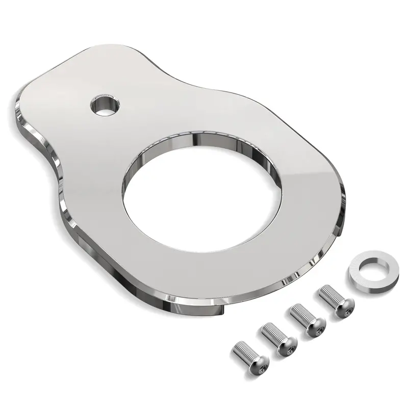 Chrome Ignition Switch Relocation Mount Bracket For Harley Road King Street Glide 1