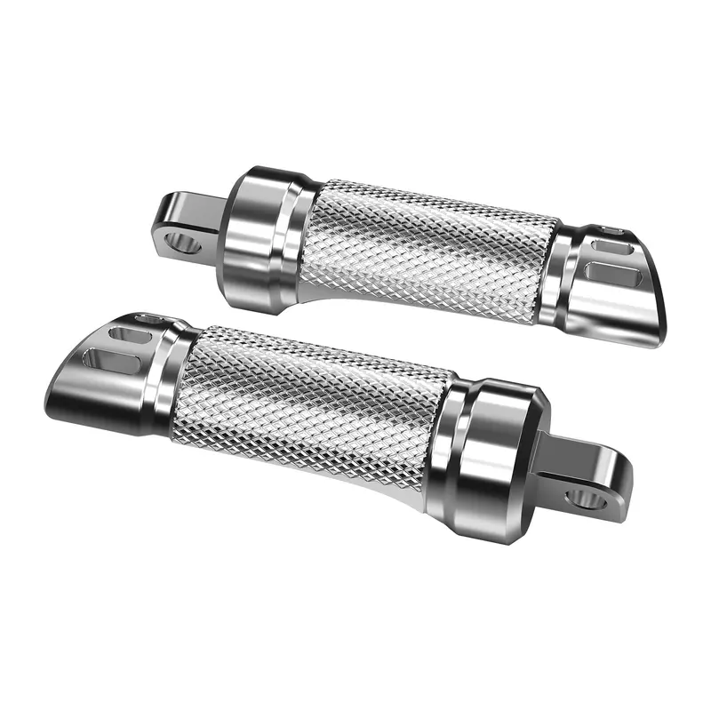 Chrome Rear Passenger Footpegs Pedals Footrest For Harley Road King Street Glide 1
