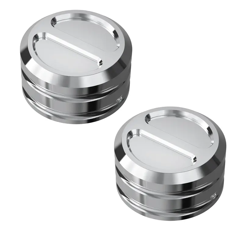 Chrome Upper Fork Stem Nut Covers For Harley Sportster 1200 48 Xl Iron 883 Xl883n 1