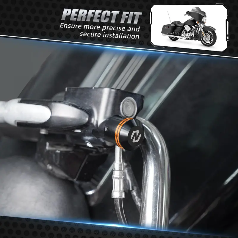 Clutch Brake Cables Ferrule Caps Banjo Bolt Cover Set For Harley Road King Street Glide 2