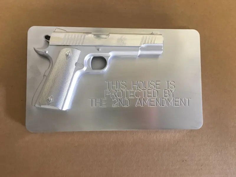 Colt 1911 A1 Man Cave/Garage Art Plaques - 12" X 7" Cnc Machined 2Nd Amendment 1