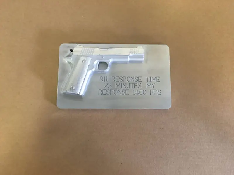 Colt 1911 A1 Man Cave/Garage Art Plaques - 12" X 7" -Cnc Machined 911 1