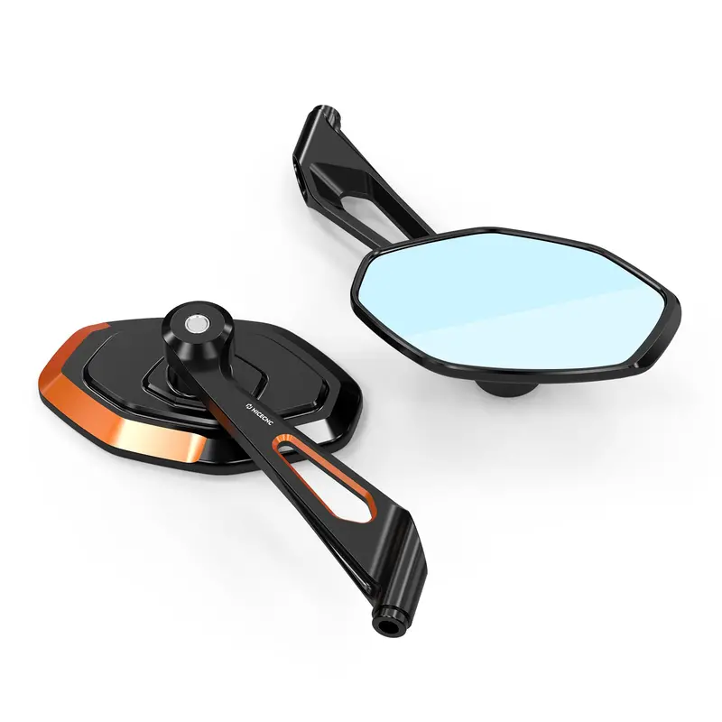 Convex Rear View Mirrors Kit For Harley Dyna Super Wide Glide Low Rider Street Bob 1