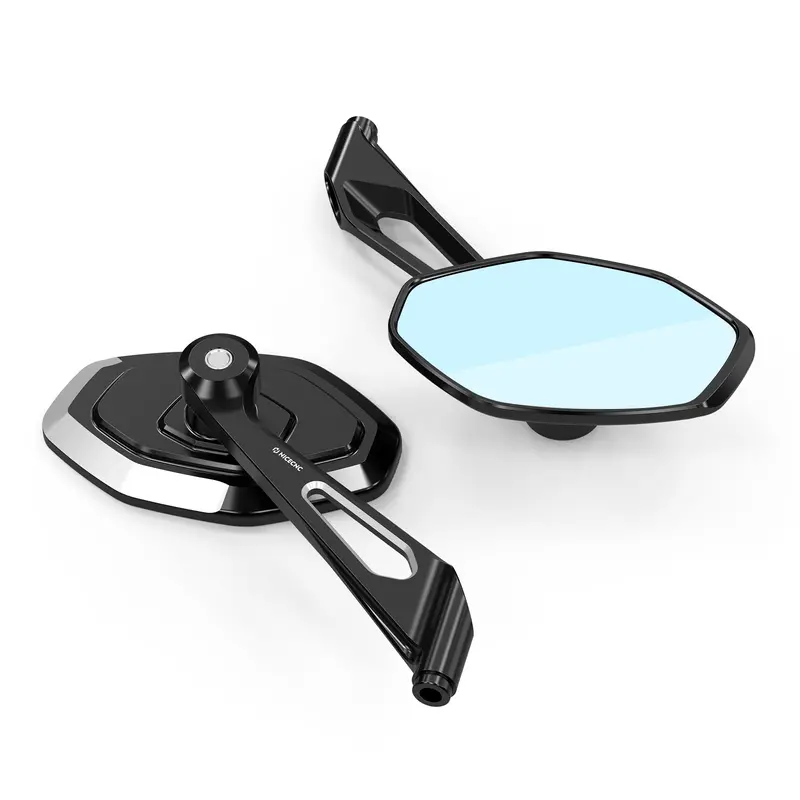 Convex Rear View Mirrors Kit For Harley Road King Tri Electra Street Glide Ultra Limited 3