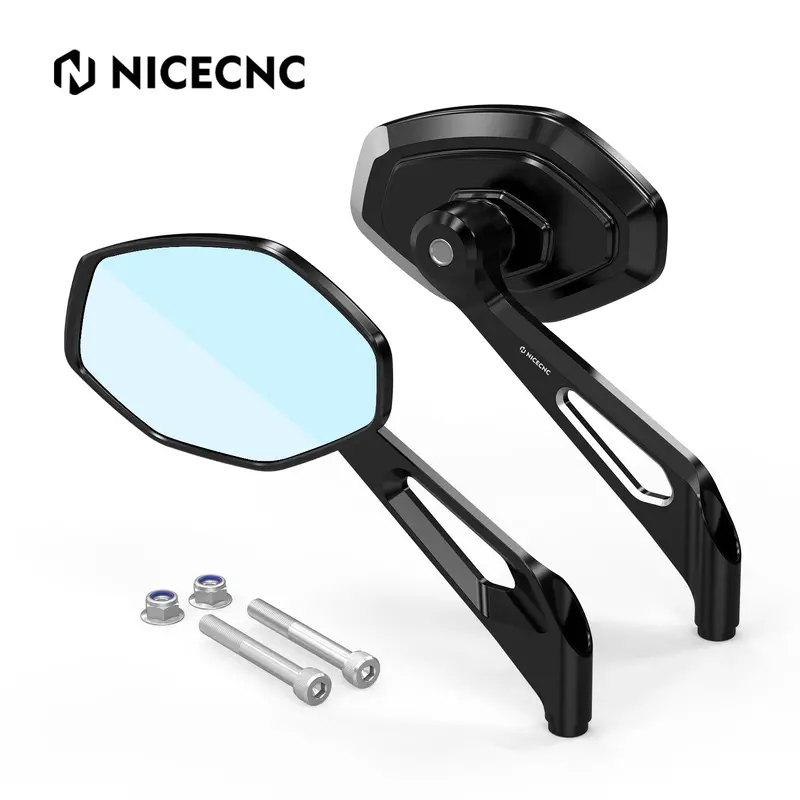 Convex Rear View Mirrors Kit For Harley Softail Deluxe Slim Fat Boy Heritage Classic 1