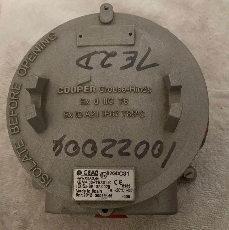 Cooper Crouse-Hinds Kema 09Atex0110 X Explosion Proof Junction/Terminal Box 1