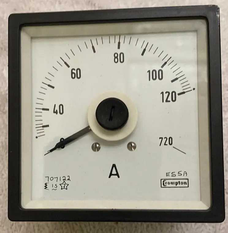 Crompton 243-036G-Ls2c5 3T 120/720 Ac Amp Meter 1
