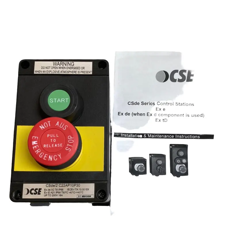 Cse Csde Series Hazardous Area Push Button Control Station, Stop/Start 1