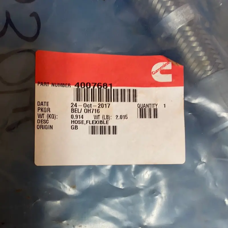 Cummins 4007681 Flexible Hose 1
