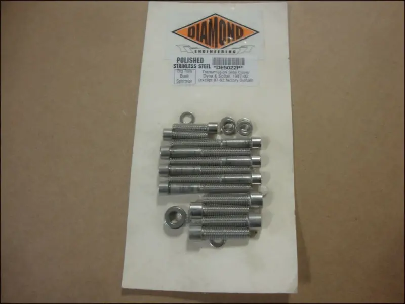 Diamond Transmission Side Cover Bolt Kit #De5022p  1987-2002 Dyna Softail Bt 1