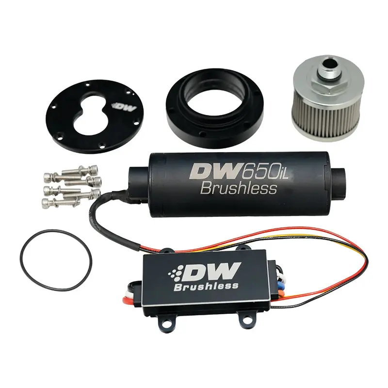 Dw650il Brushless In-Line Fuel Pump W/2-Speed Controller For 3.5L Surge Tank 1