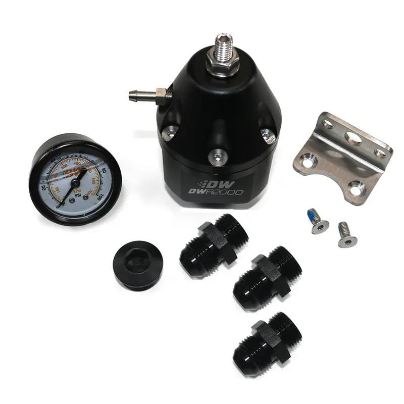 Dwr2000 Afpr + Pressure Gauge + 10An & 8An Fittings, Anodized Black 1