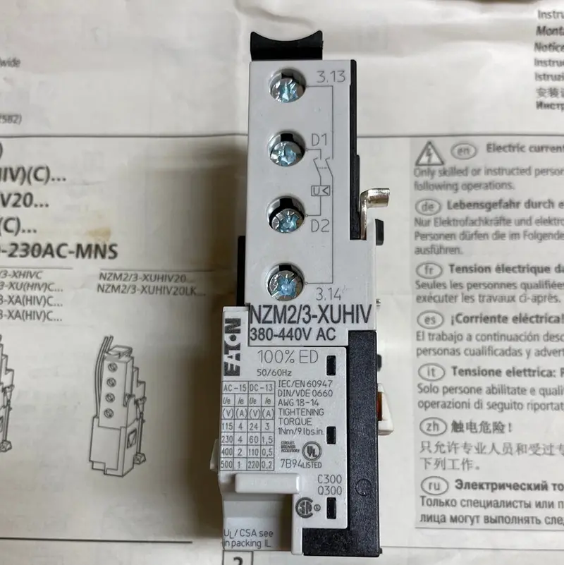 Eaton 380-440 Ac Nzm2/3-Xuhiv Undervoltage Release Circuit Trip With Vhi 1