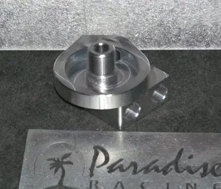 E&J Billet Oil Filter Base 13B & 20B 1