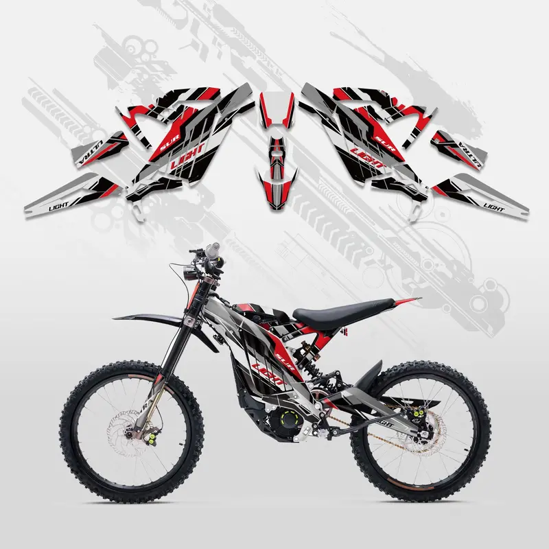 Electric Dirt Bike Full Graphics Decals Stickers Kit For Surron Light Bee X All Years 1