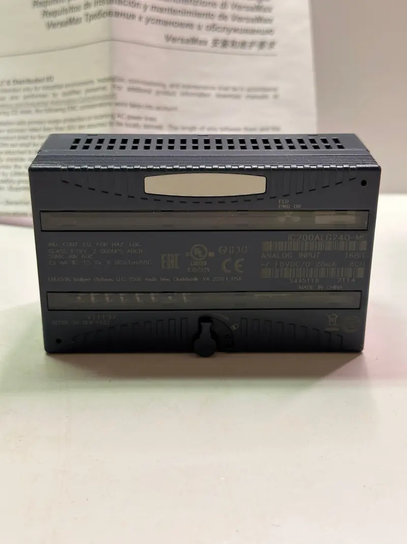 Emerson Ic200alg240-Me Versamax Analog Input Module 16 Bit/ Current 8 Isolated Channel 1