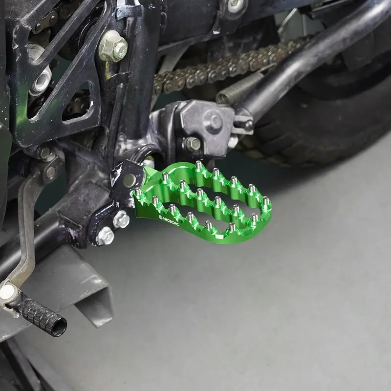 Enlargerd Wide Fat Footpegs Foot Pedals Rests For Kawasaki Klr650 1987-2024 2