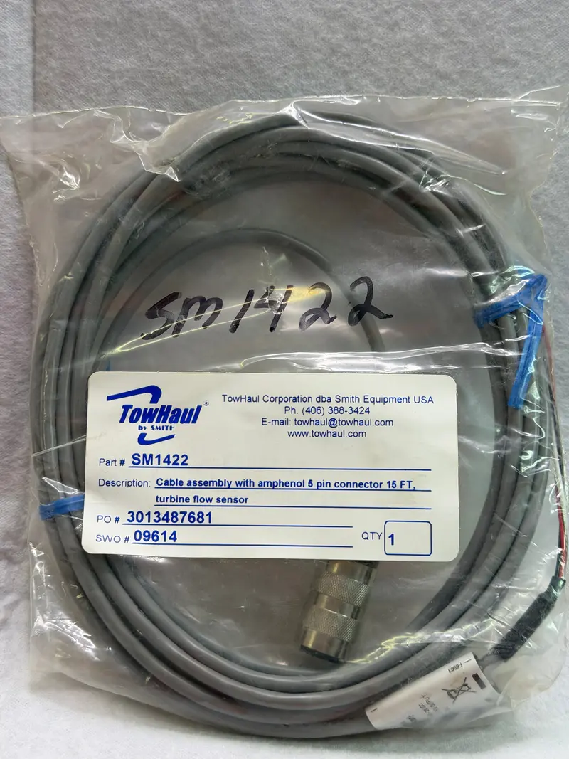 F6557-15 Cable Assembly With 5 Pin Connector For Turbine Flow Sensor 1