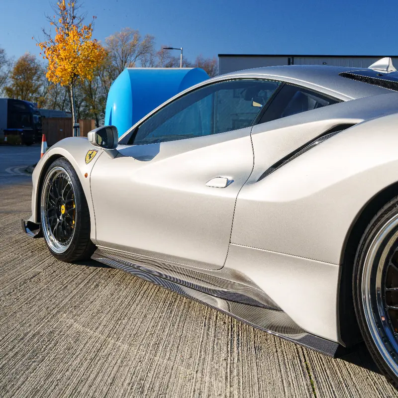 Ferrari 488 Pista Carbon Fibre Side Skirts - Ct Design 1