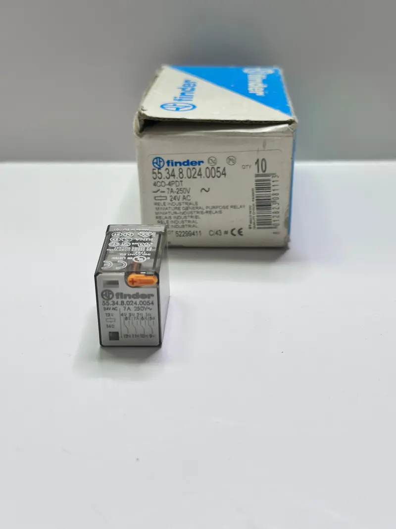 Finder 55.34.8.024.0054 Plug In Relay, 24V, 4Pdt 1