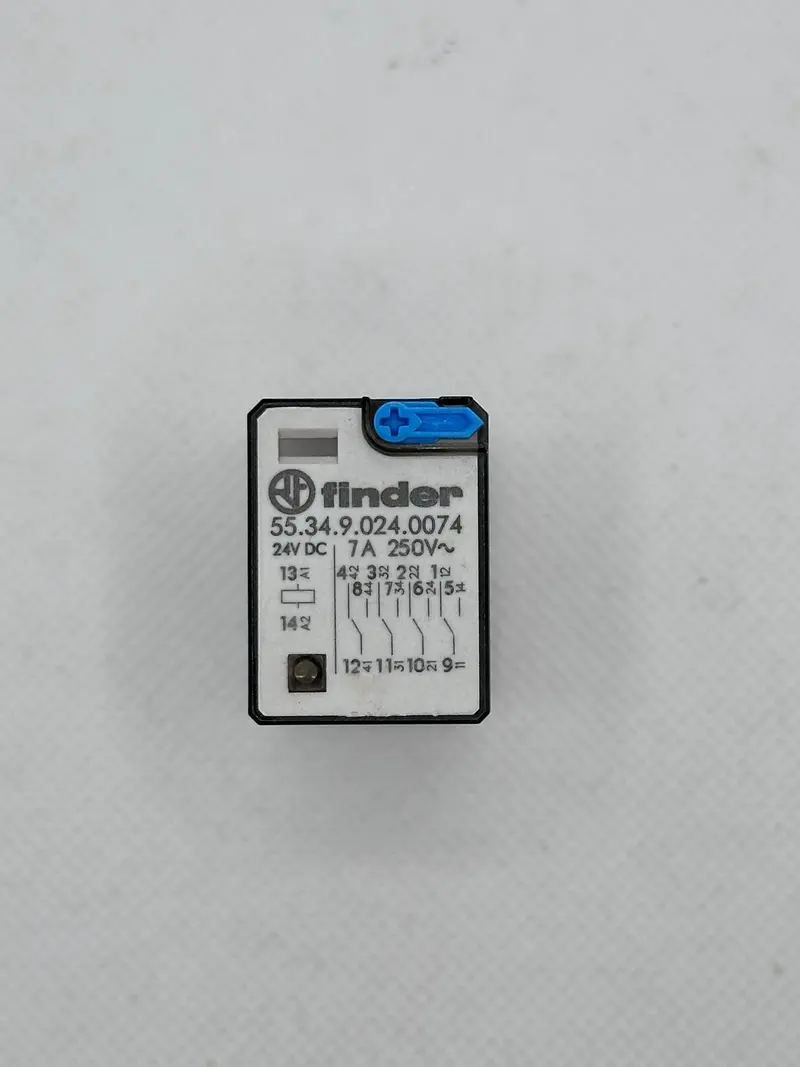 Finder 55.34.9.024.0074 Plug-In Relay 7A, 24V Dc, 4Pdt 1