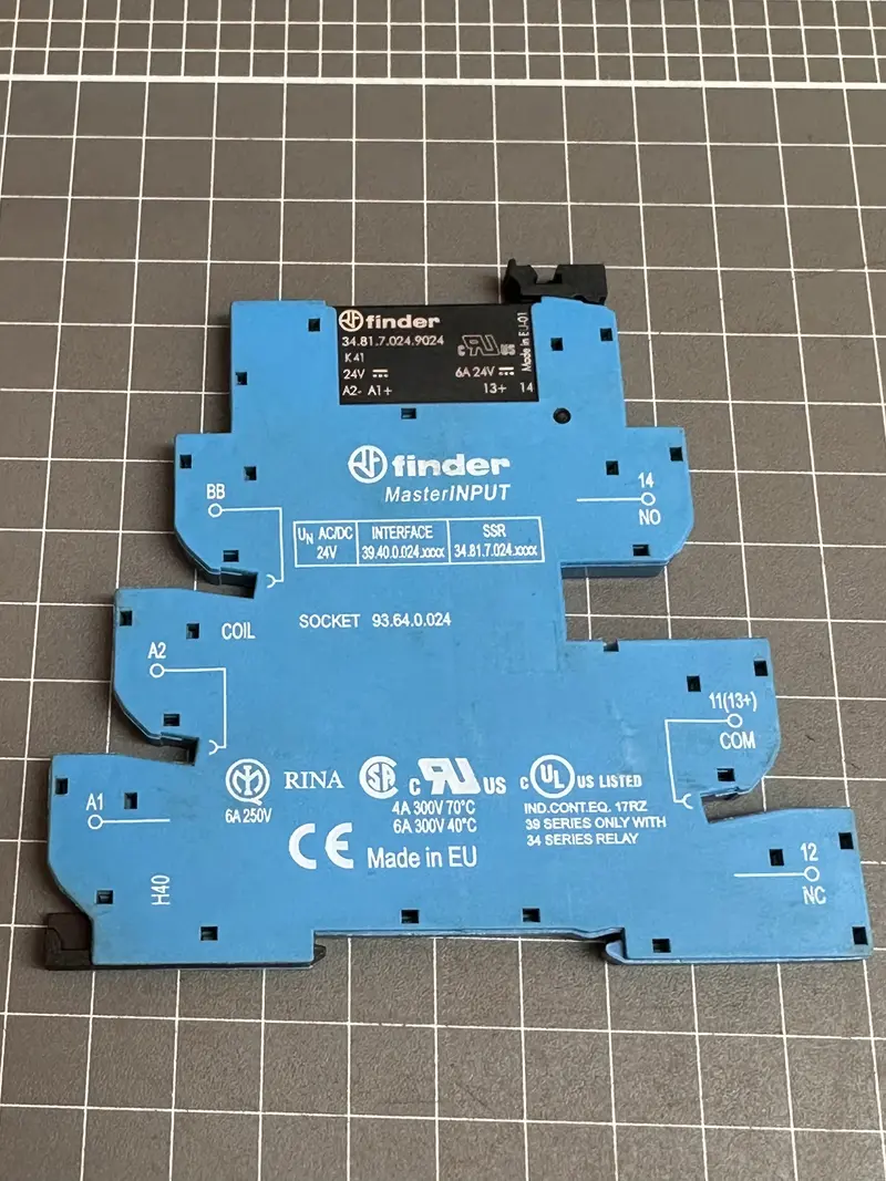 Finder Din Rail Mount Interface Relay, Spst 39.40.0.024.9024 1