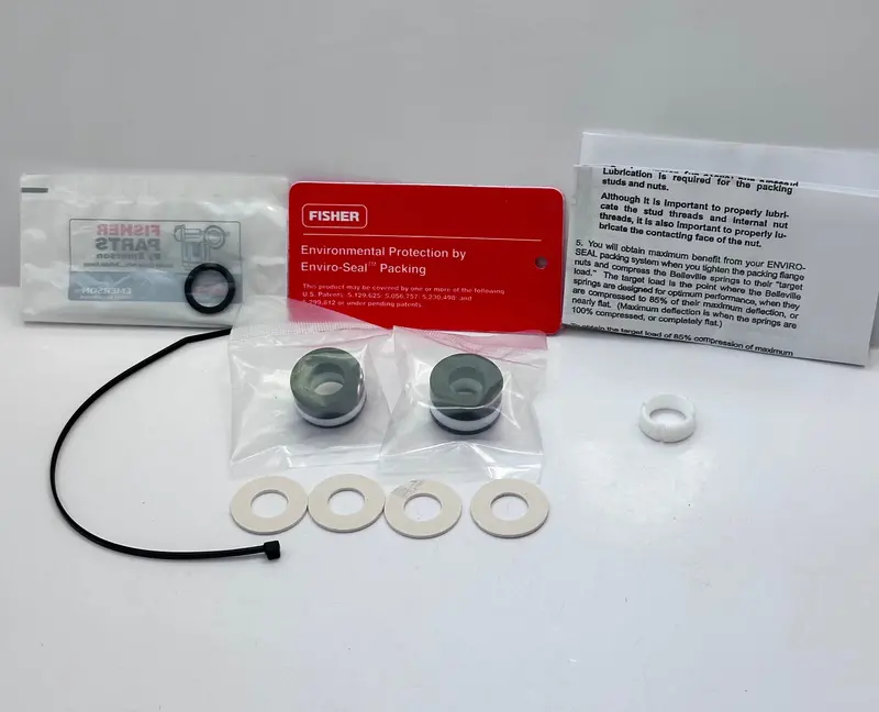Fisher Emerson Rpackx00202 Enviro-Seal Packing Retrofit Kit 1/2" Stem Double Ptfe 1