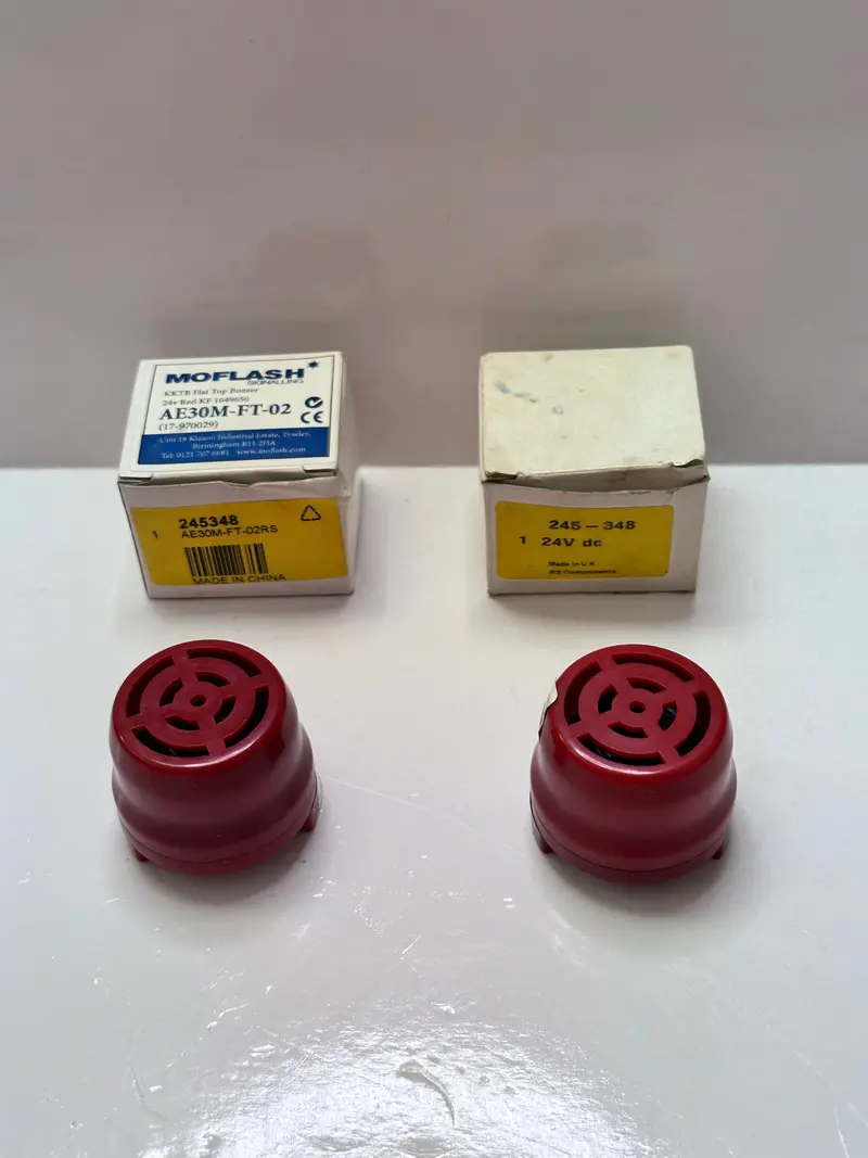 Flat Top Buzzer 245-348 24V, Red 1