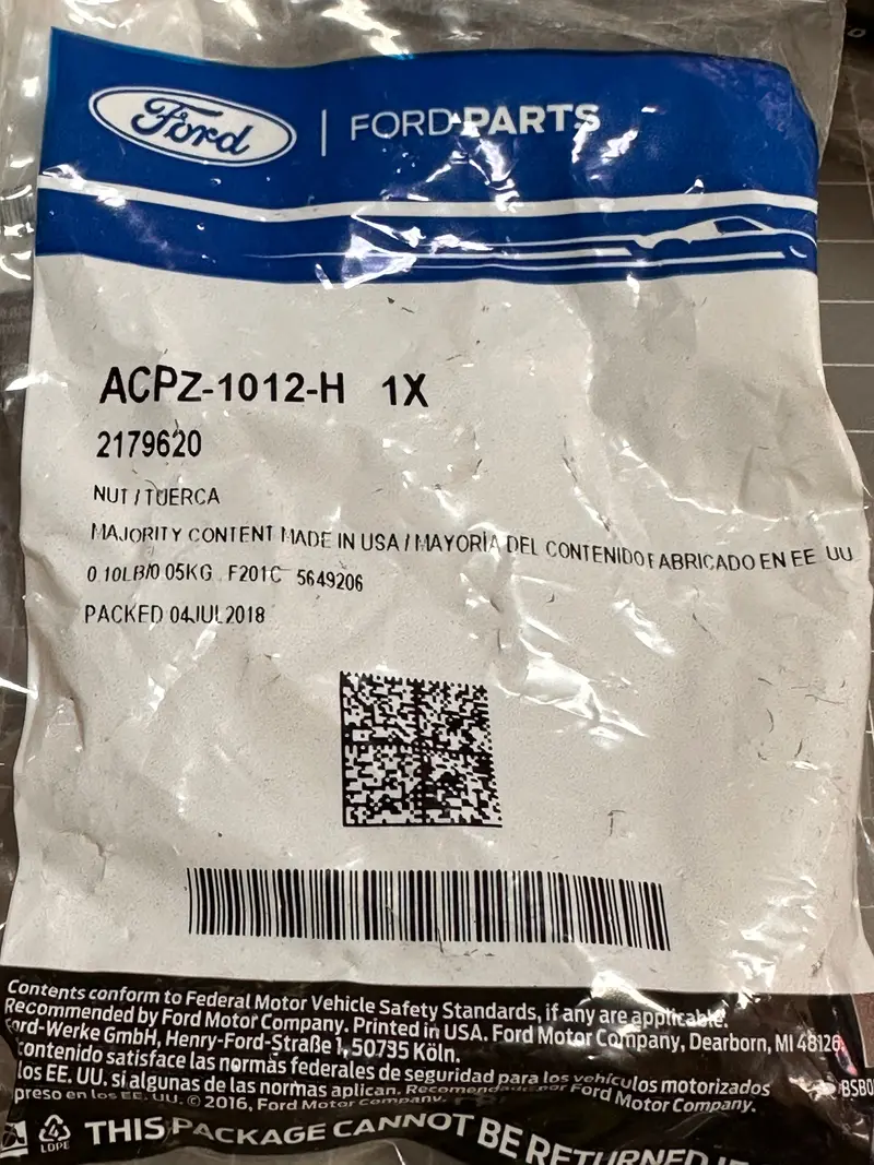 Ford Wheel Nut Acpz-1012-H 1