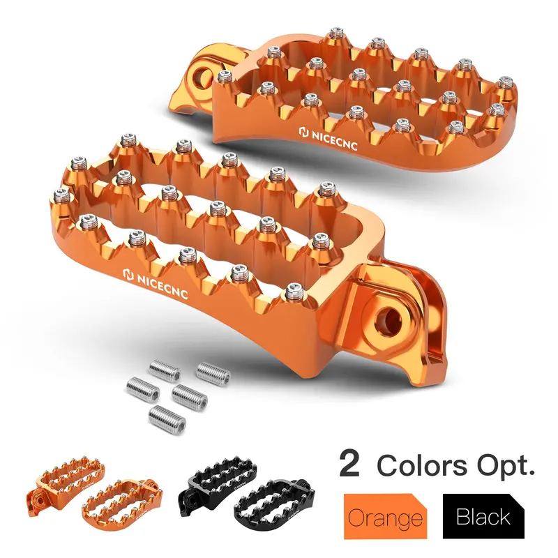 Forged 0° Horizontal Flat Wide Enlarged Foot Pegs For Ktm 390 Adventure 2020-2024 1