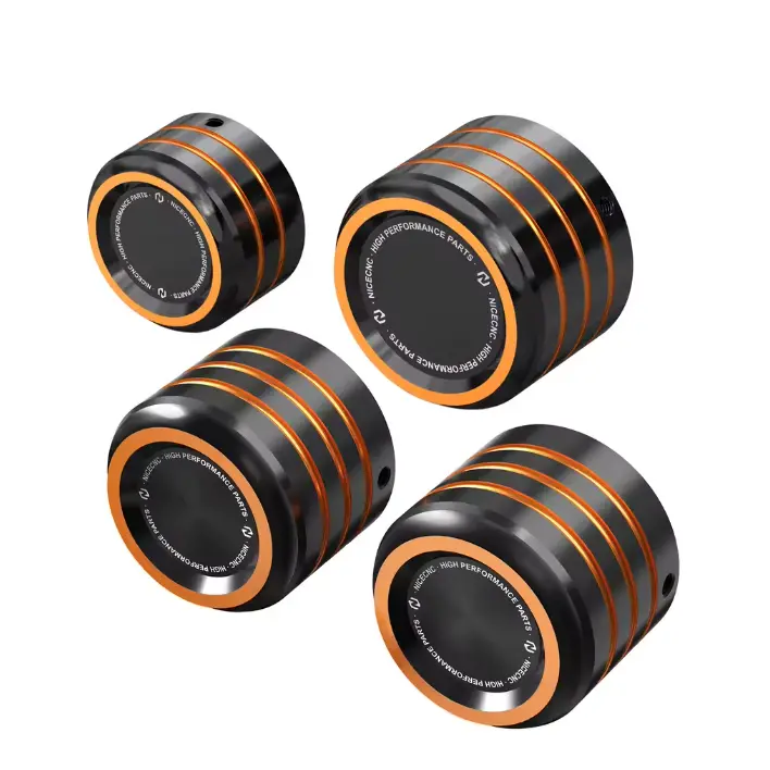 Front Axle Nut Covers Caps For Harley Sportster 1200 48 72 Xl Iron 883 Roadster 2