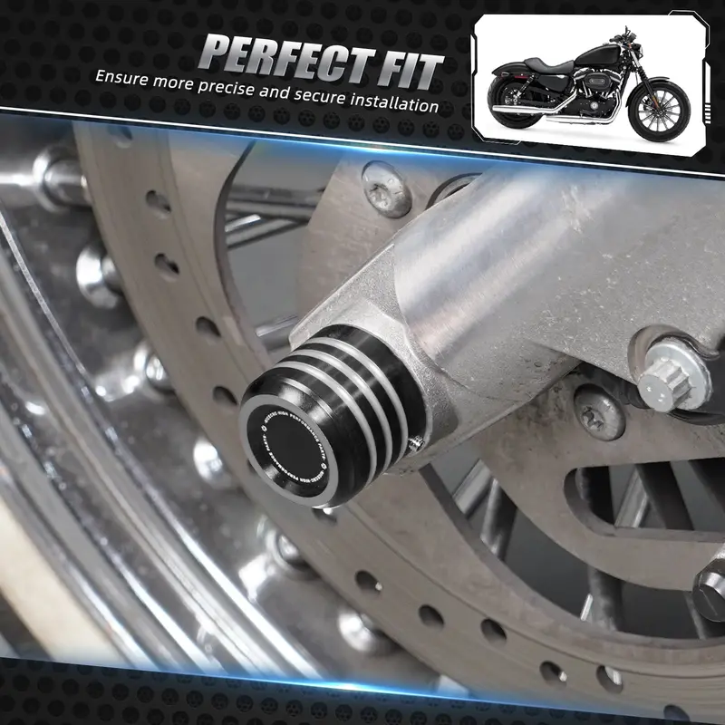 Front Axle Nut Covers Caps For Harley Sportster 1200 48 72 Xl Iron 883 Roadster 3