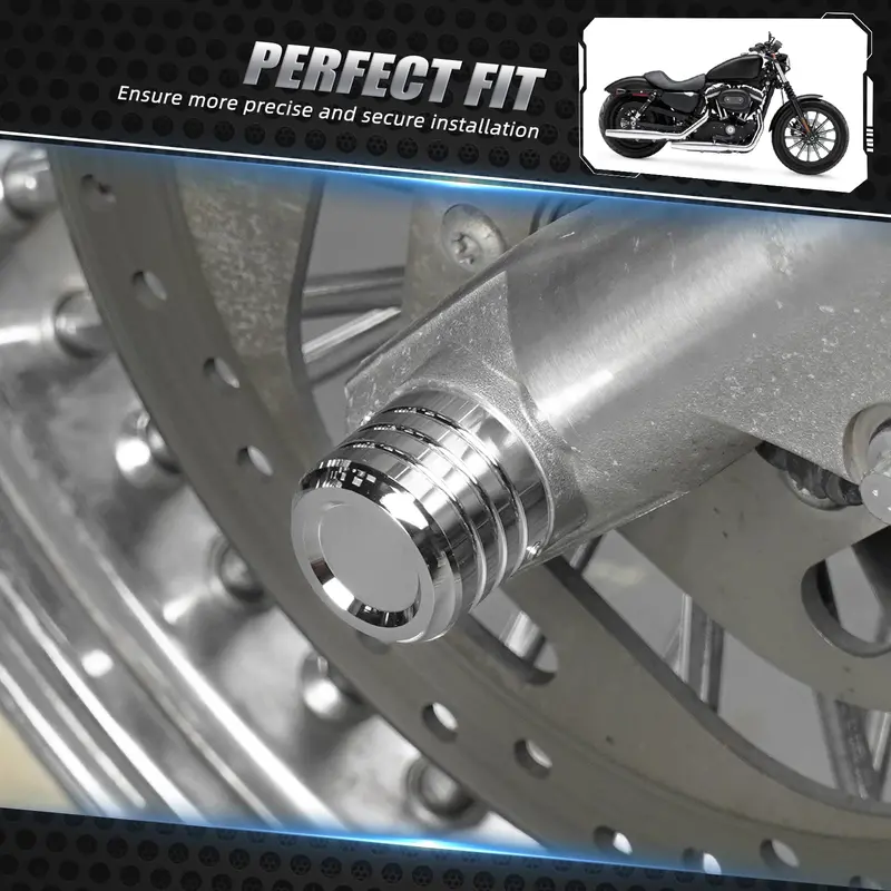 Front Axle Nut Covers Caps For Harley Sportster 1200 48 72 Xl Iron 883 Roadster 4
