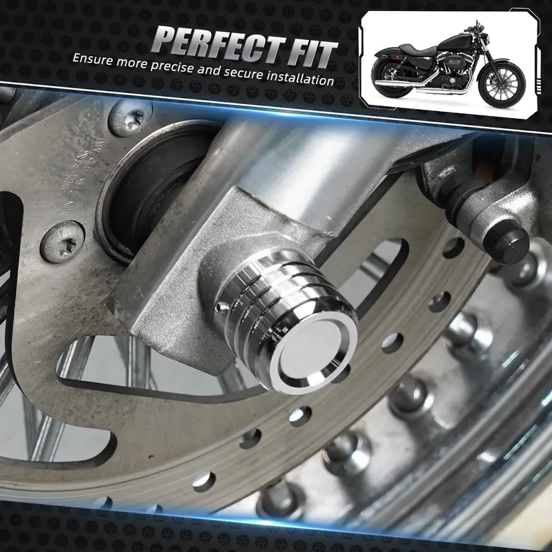 Front Axle Nut Covers Caps For Harley Sportster 1200 48 72 Xl Iron 883 Roadster 5
