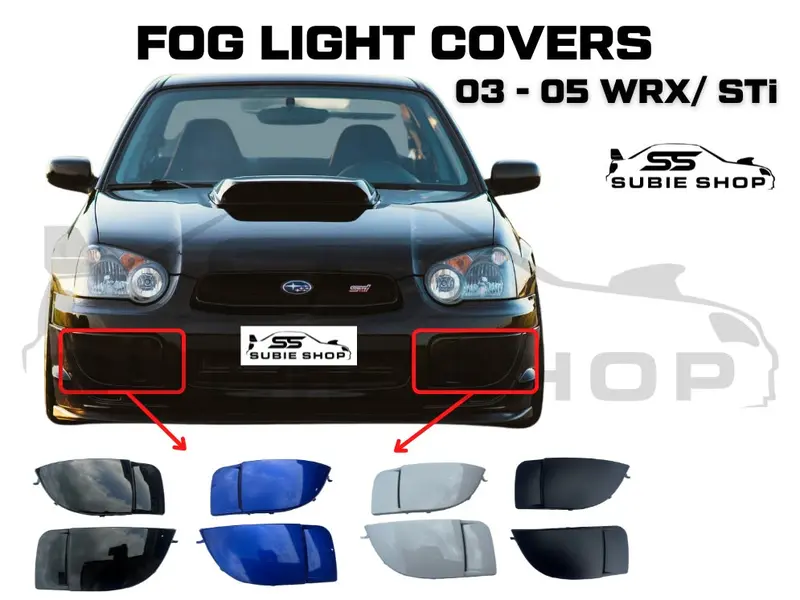 Front Bumper Bar Fog Light Covers For 03 - 05 Subaru Impreza Wrx Sti Blobeye Gd 1
