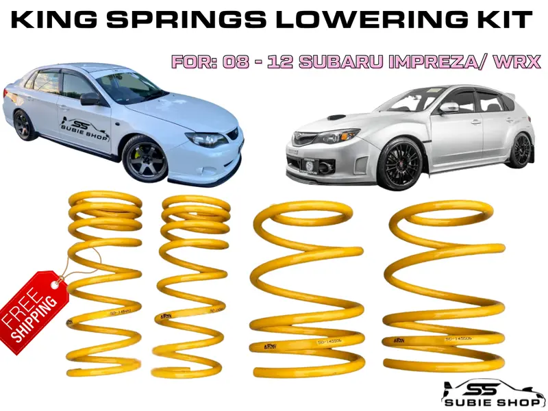 Front + Rear Super Low Coil Lowered King Springs For 08 - 12 Gh Subaru Impreza Wrx Rs 1