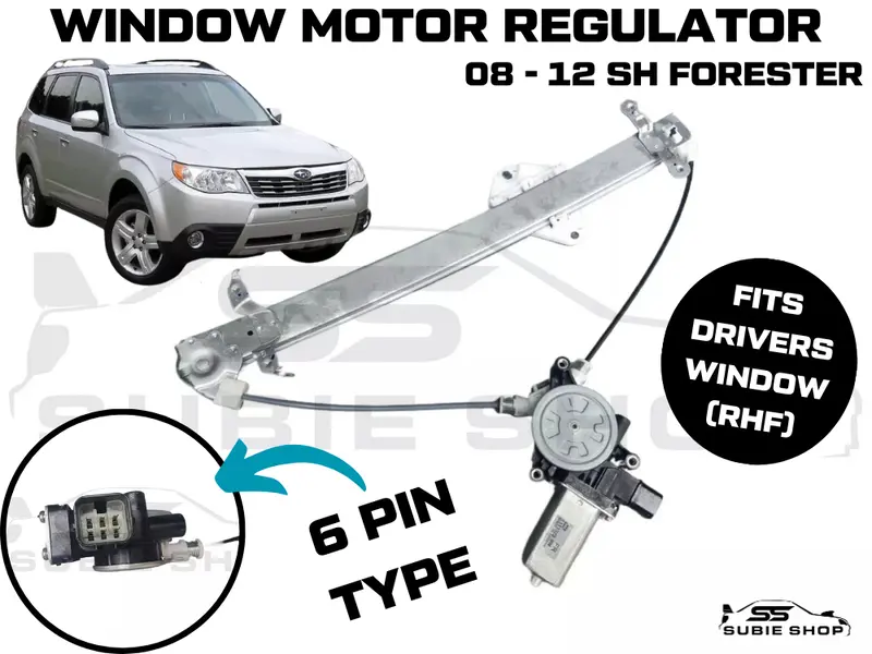 Front Right Driver Window Motor Regulator Rhf For Subaru Forester 2008 - 12 Sh 1