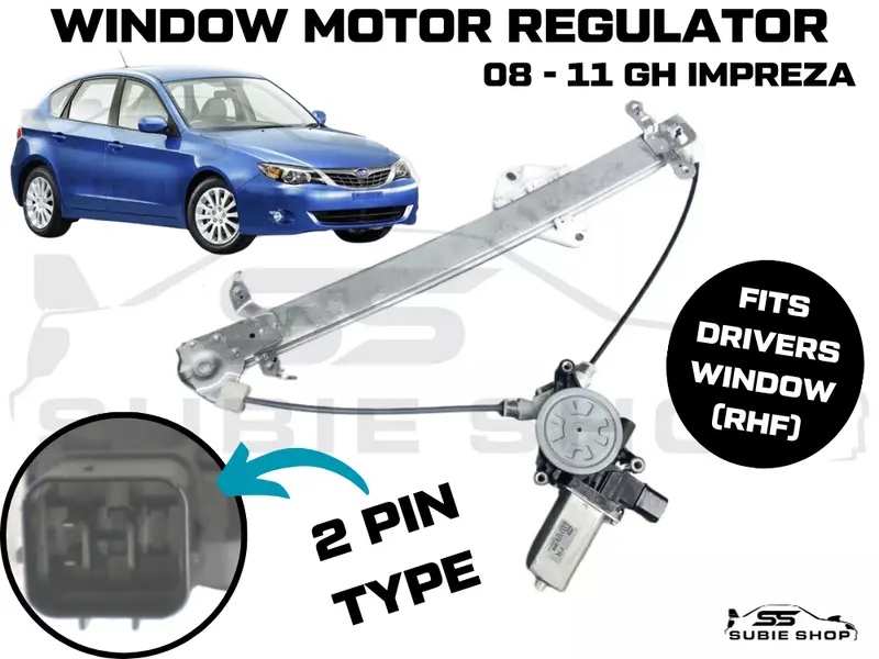 Front Right Driver Window Motor Regulator Rhf For Subaru Impreza 2008 - 11 Gh 1