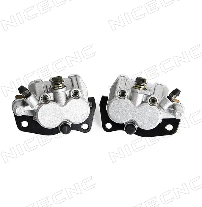 Front Right & Left Brake Caliper With Pads For Yamaha Rhino 700 2008-2013 Suzuki Burgman An400 2007-2011 3