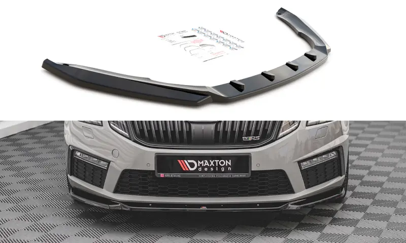 Front Splitter V.3 Skoda Octavia Rs Mk3 Facelift Maxton Design 1