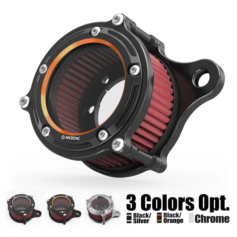 Full Clear Air Cleaner Intake Filter Kit For Harley Sportster 1200 48 Xl Iron 883 Xl883n 1