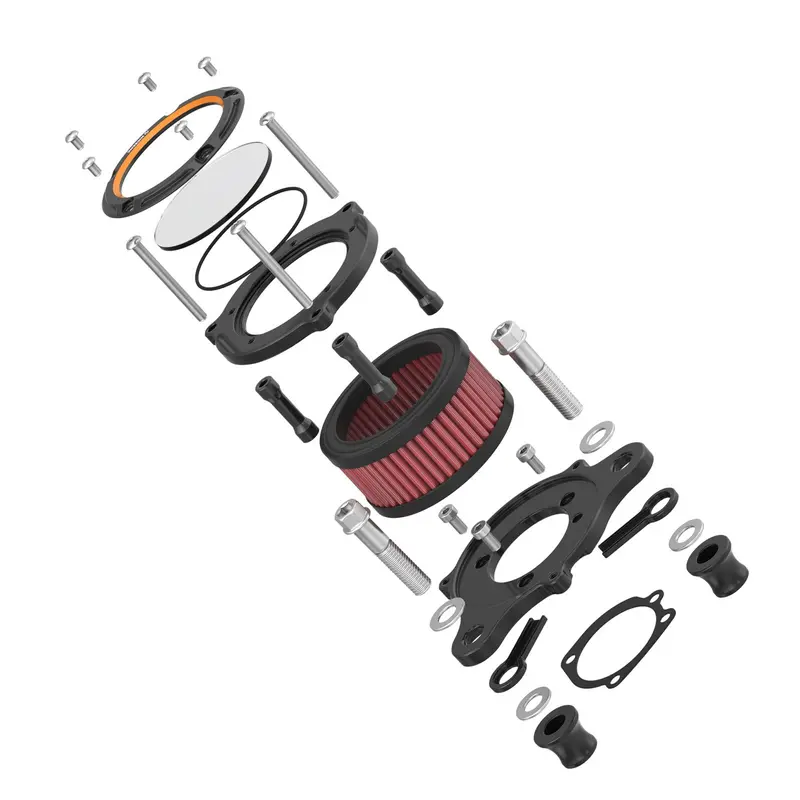Full Clear Air Cleaner Intake Filter Kit For Harley Sportster 1200 48 Xl Iron 883 Xl883n 3