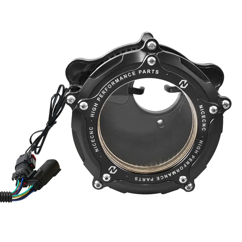Full Clear M8 Led Air Cleaner Filter Intake Kit For Harley Road King Electra Street Glide 1