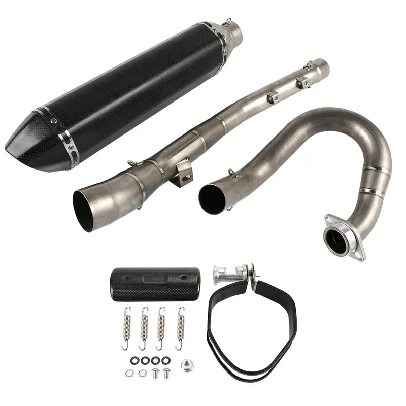 Full Exhaust Muffler Pipe System Set With Clamp Gasket For Suzuki Drz400 Drz400sm Kawasaki Klx400 1