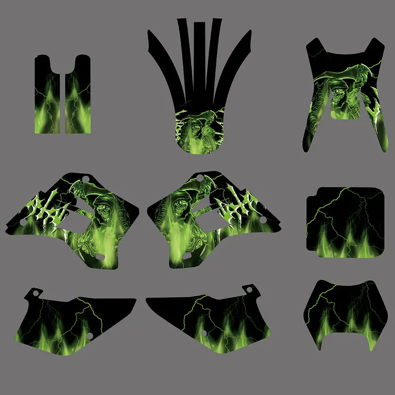 Full Graphics Background Decal Stickers For Kawasaki Kdx200/Kdx220 1995-2008 1