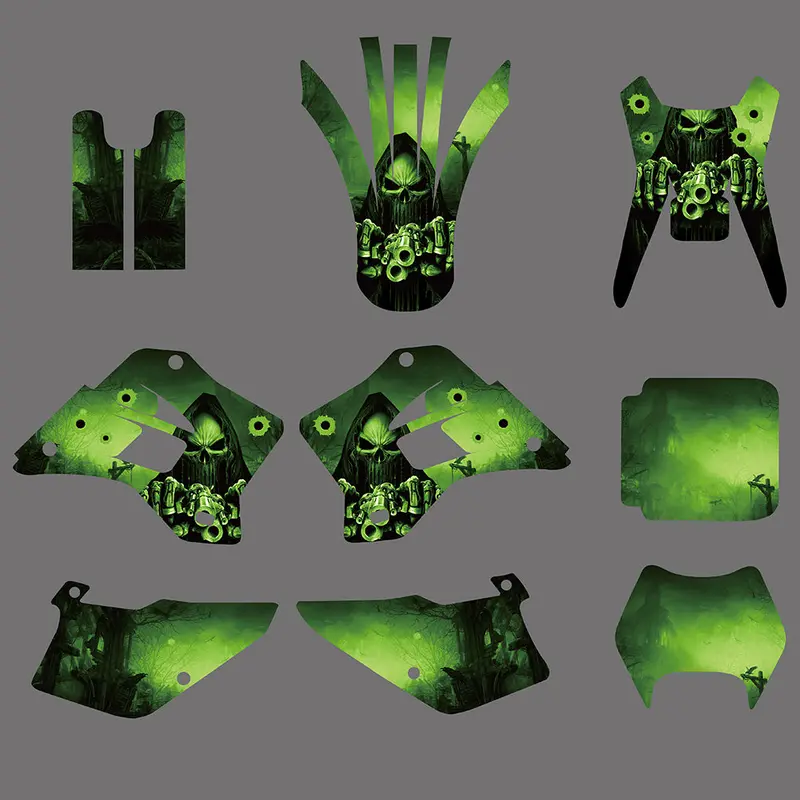 Full Graphics Background Decal Stickers For Kawasaki Kdx200/Kdx220 1995-2008 2