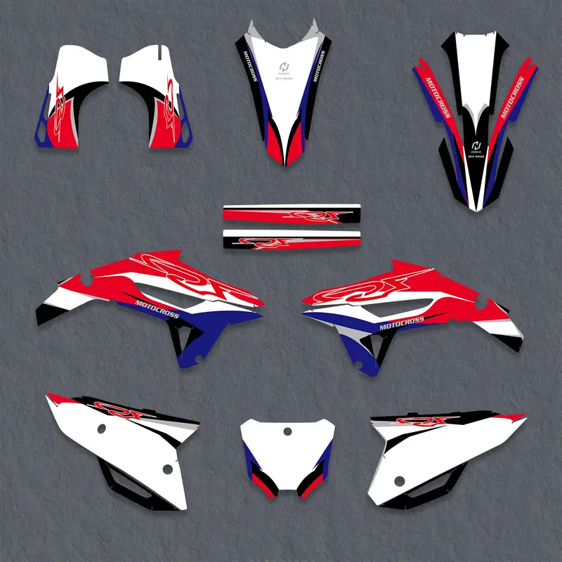 Full Graphics Decals Stickers Kit For Honda Crf450 2021-2024 1