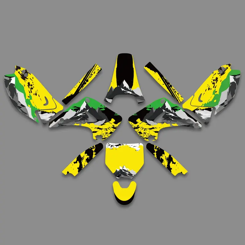 Full Graphics Decals Stickers Kit For Kawasaki Kx125 Kx250 2003-2012 2