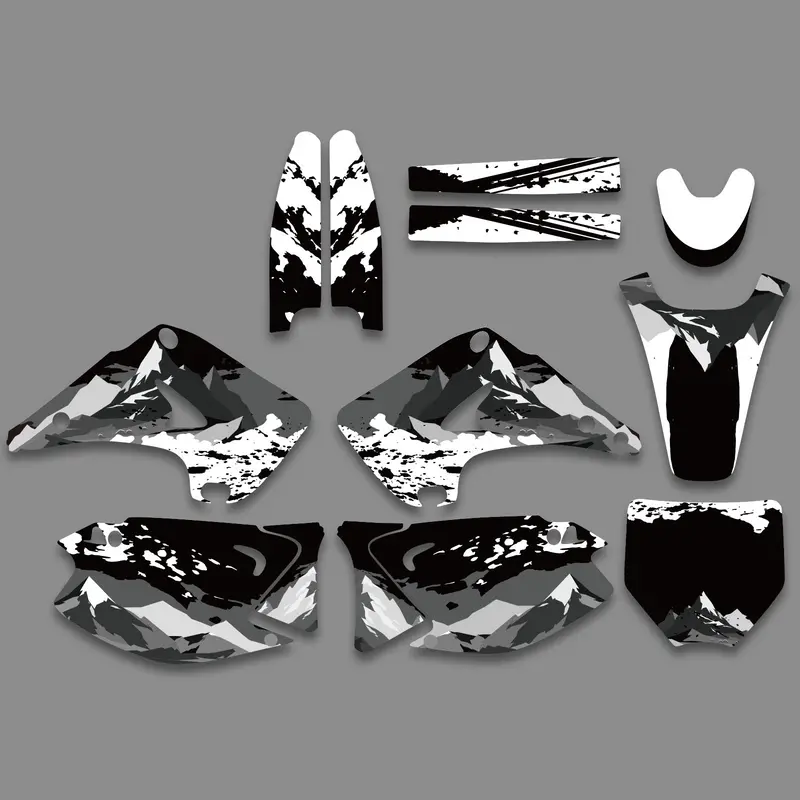 Full Graphics Decals Stickers Kit For Kawasaki Kx125 Kx250 2003-2012 2